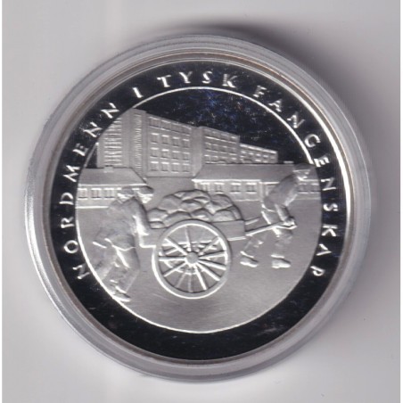 Médaille - Norvège 1 krig 1940-1945 - N°1 Nordmenn i tysk fangenskap - argent 20g 0,999 - 39mm - FDC