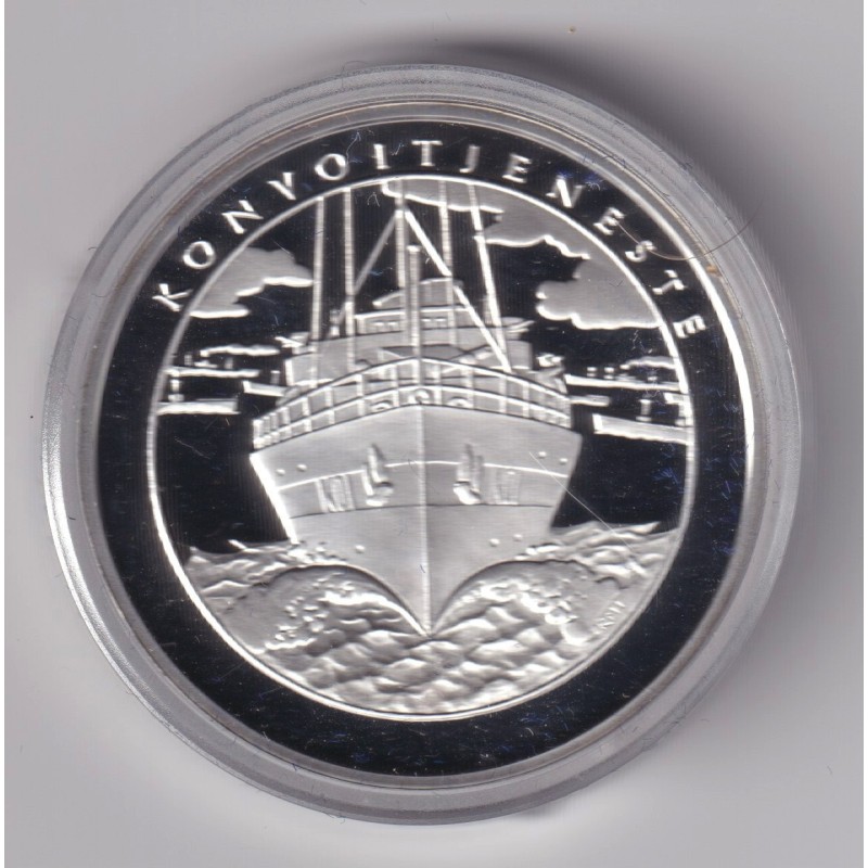 Médaille - Norvège 1 krig 1940-1945 - N°3 Konvoitjeneste - argent 20g 0,999 - 39mm - FDC