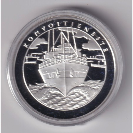 Médaille - Norvège 1 krig 1940-1945 - N°3 Konvoitjeneste - argent 20g 0,999 - 39mm - FDC