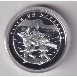 Médaille - Norvège 1 krig 1940-1945 - N°4 Seier og nederlag - argent 20g 0,999 - 39mm - FDC