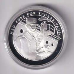 Médaille - Norvège 1 krig 1940-1945 - N°5 Med kurs for storbritannia - argent 20g 0,999 - 39mm - FDC
