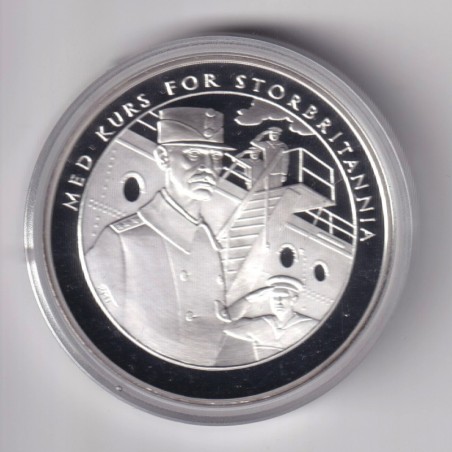 Médaille - Norvège 1 krig 1940-1945 - N°5 Med kurs for storbritannia - argent 20g 0,999 - 39mm - FDC