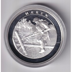 Médaille - Norvège 1 krig 1940-1945 - N°8 Haeren - argent 20g 0,999 - 39mm - FDC