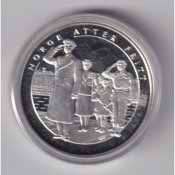 Médaille - Norvège 1 krig 1940-1945 - N°10 Norge atter fritt - argent 20g 0,999 - 39mm - FDC