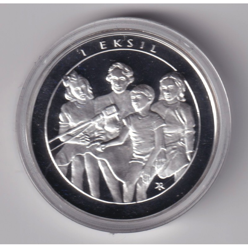 Médaille - Norvège 1 krig 1940-1945 - N°12 I Eksil - argent 20g 0,999 - 39mm - FDC