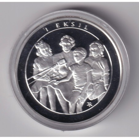 Médaille - Norvège 1 krig 1940-1945 - N°12 I Eksil - argent 20g 0,999 - 39mm - FDC