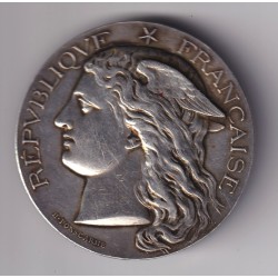 Médaille en argent - Transformé en boucle de ceinture - argent 69g - 51mm