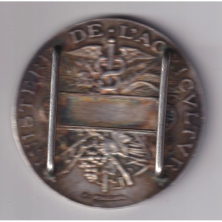 Médaille en argent - Transformé en boucle de ceinture - argent 69g - 51mm