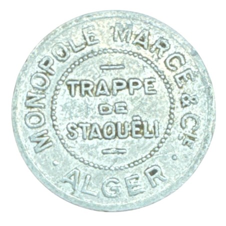 Algérie - Jeton Alger - Trappe de Staoueli - alu - 23mm - TTB