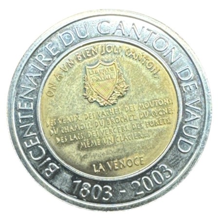 Suisse - 1 Gilles 2003 - bicentenaire du canton de Vaud - bi-métallique - SPL