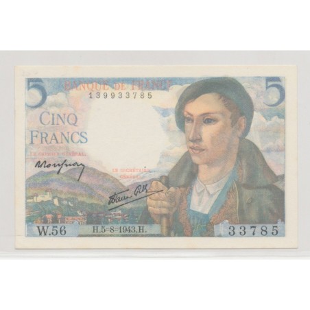 5 Francs Berger - 5.08.1943