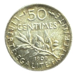 50 Centimes Semeuse - 1909 - SUP
