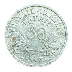 50 Centimes Francisque - 1943 B - TB