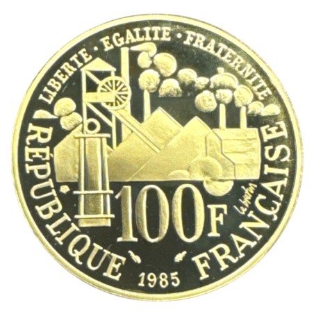 100 Francs Or - 1985 - Emile Zola - Germinal - Or 17g 0,920 - Belle épreuve