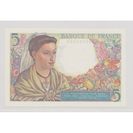 5 Francs Berger - 5.08.1943