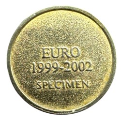 Jeton - Euro 1999-2002 Specimen Pays-bas - laiton - 23mm - TTB+ 2