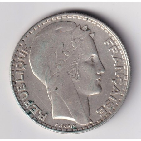 20 Francs Turin - 1933 - rameaux longs - TTB