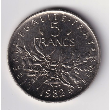 5 Francs Semeuse - 1982 - SPL