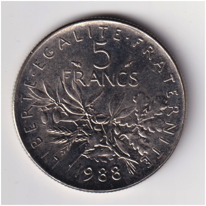 5 Francs Semeuse - 1988 - SPL