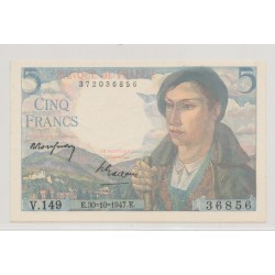 5 Francs Berger - 30.10.1947