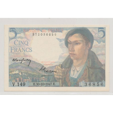 5 Francs Berger - 30.10.1947