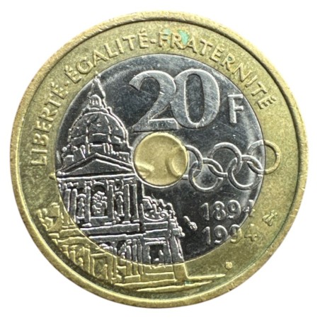 20 Francs Pierre de coubertin - 1994 - TTB+