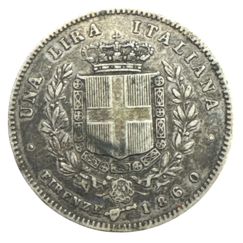 Italie - 1 Lire 1860 Florence - V.Emmanuel II - argent - TB+