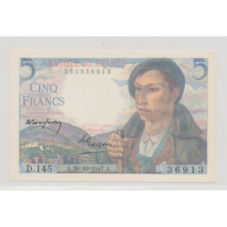 5 Francs Berger - 30.10.1947