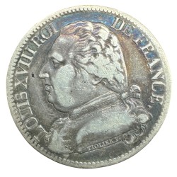5 Francs Louis XVIII - 1815 B Rouen - Buste habillé - TB