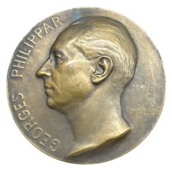 Médaille - Exposition Française au Caire - Egypte - Fouad 1er - 1929 - bronze 68mm - Georges Philippar - TTB+ 2