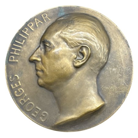 Médaille - Exposition Française au Caire - Egypte - Fouad 1er - 1929 - bronze 68mm - Georges Philippar - TTB+