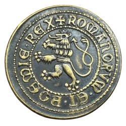 Médaille - Refrappe piéfort Charles IV - revisitant gulden 1346/1370 - Boheme - bronze 152g - 43mm - TTB+ 2
