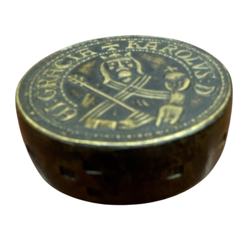 Médaille - Refrappe piéfort Charles IV - revisitant gulden 1346/1370 - Boheme - bronze 152g - 43mm - TTB+