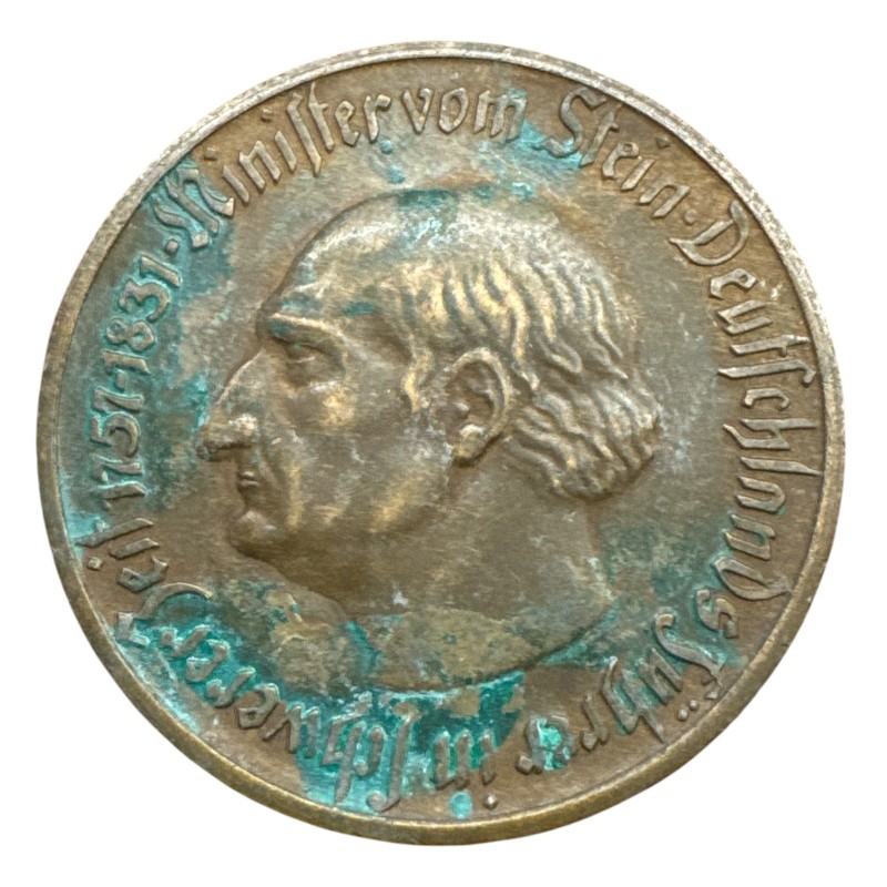 Allemagne - 10 Mark 1921 - Westphalie von stein - laiton - TTB