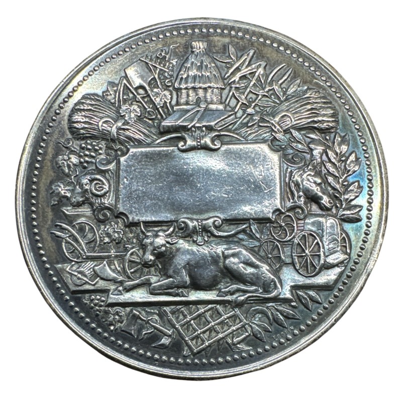 Médaille - Société des agriculteurs de France - argent 81,61g - 55mm - TTB