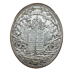 Reproduction - Plaque portée par les courriers des armées de la république - Révolution Française - Arthus-Bertrand - bronze arg