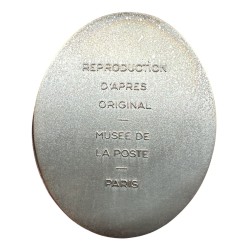 Reproduction - Plaque portée par les courriers des armées de la république - Révolution Française - Arthus-Bertrand - bronze arg 2