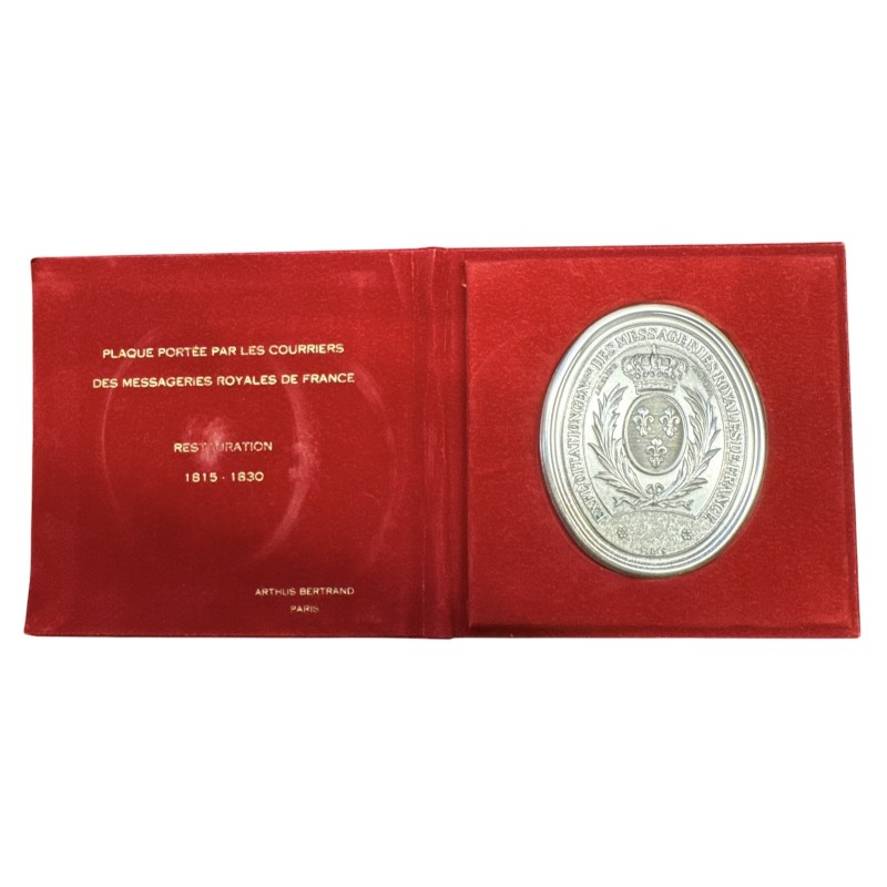 Reproduction - Plaque portée par les courriers des armées de la république - Révolution Française - Arthus-Bertrand - bronze arg