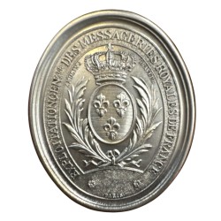Reproduction - Plaque portée par les courriers des armées de la république - Révolution Française - Arthus-Bertrand - bronze arg