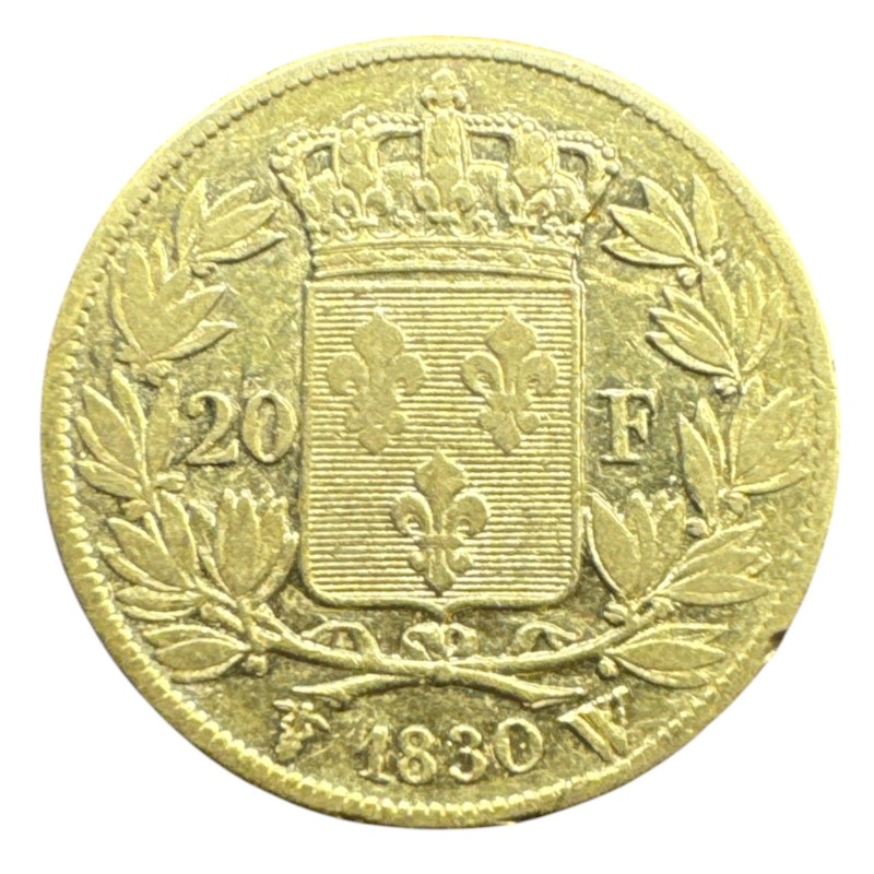 Charles X - 20 Francs Or - 1830 W Lille - TB/TB+