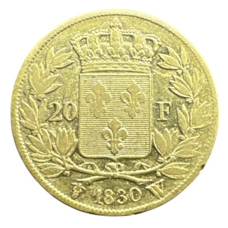 Charles X - 20 Francs Or - 1830 W Lille - TB/TB+