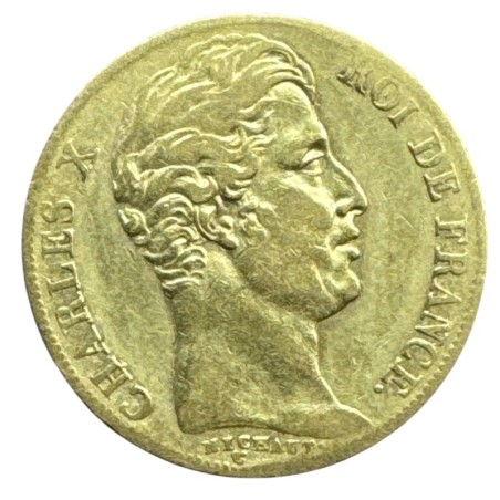 Charles X - 20 Francs Or - 1830 W Lille - TB/TB+
