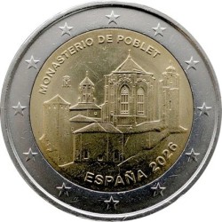 Espagne - 2 Euro 2026 - monastère de Poblet