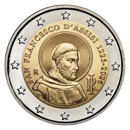 Italie - 2 Euro 2026 - 800e anniversaire de la mort de saint François d'Assise