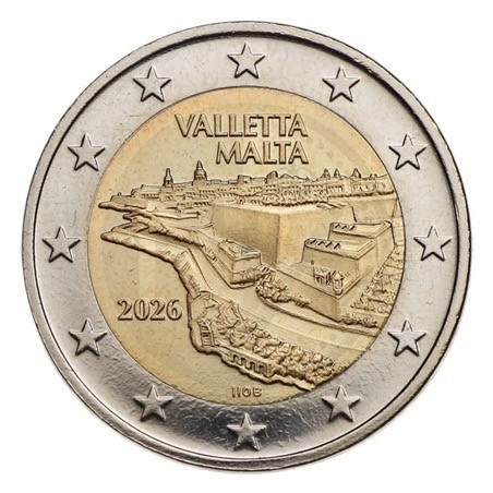 Malte - 2 Euro 2026 - Ville fortifiée de la Valette