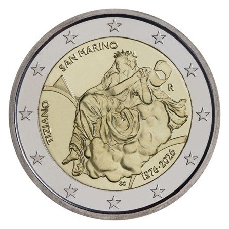 St marin - 2 Euro 2026 - 450e anniversaire de la mort du Titien