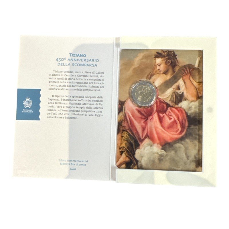 St marin - 2 Euro 2026 - 450e anniversaire de la mort du Titien