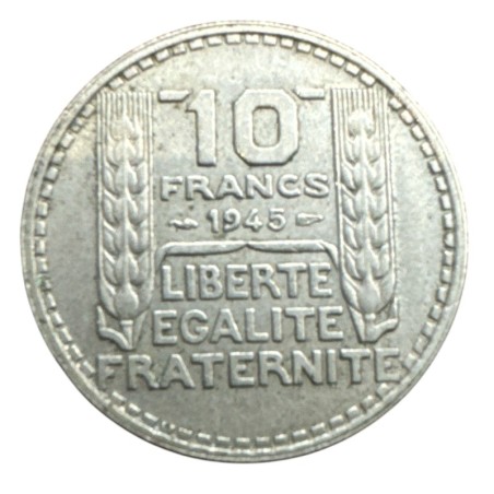 10 Francs Turin - 1945 - rameaux courts - TTB+