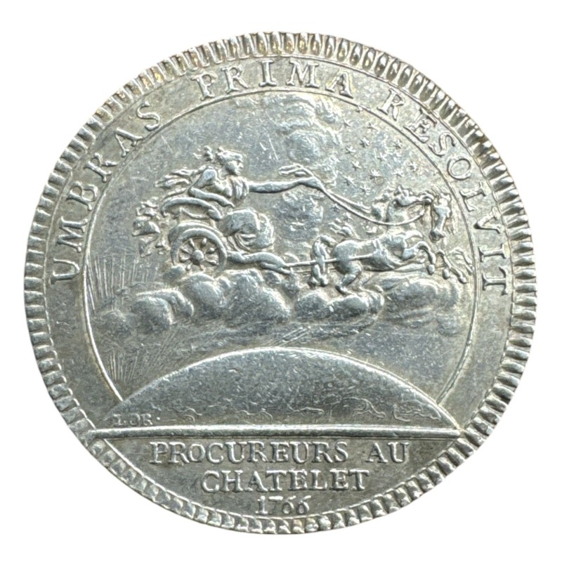 Jeton - Procureur au chatelet - 1766 - Louis XVI - argent 9,12g - TTB+