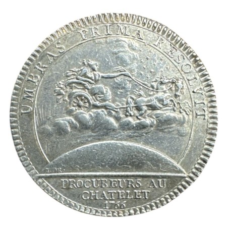 Jeton - Procureur au chatelet - 1766 - Louis XVI - argent 9,12g - TTB+